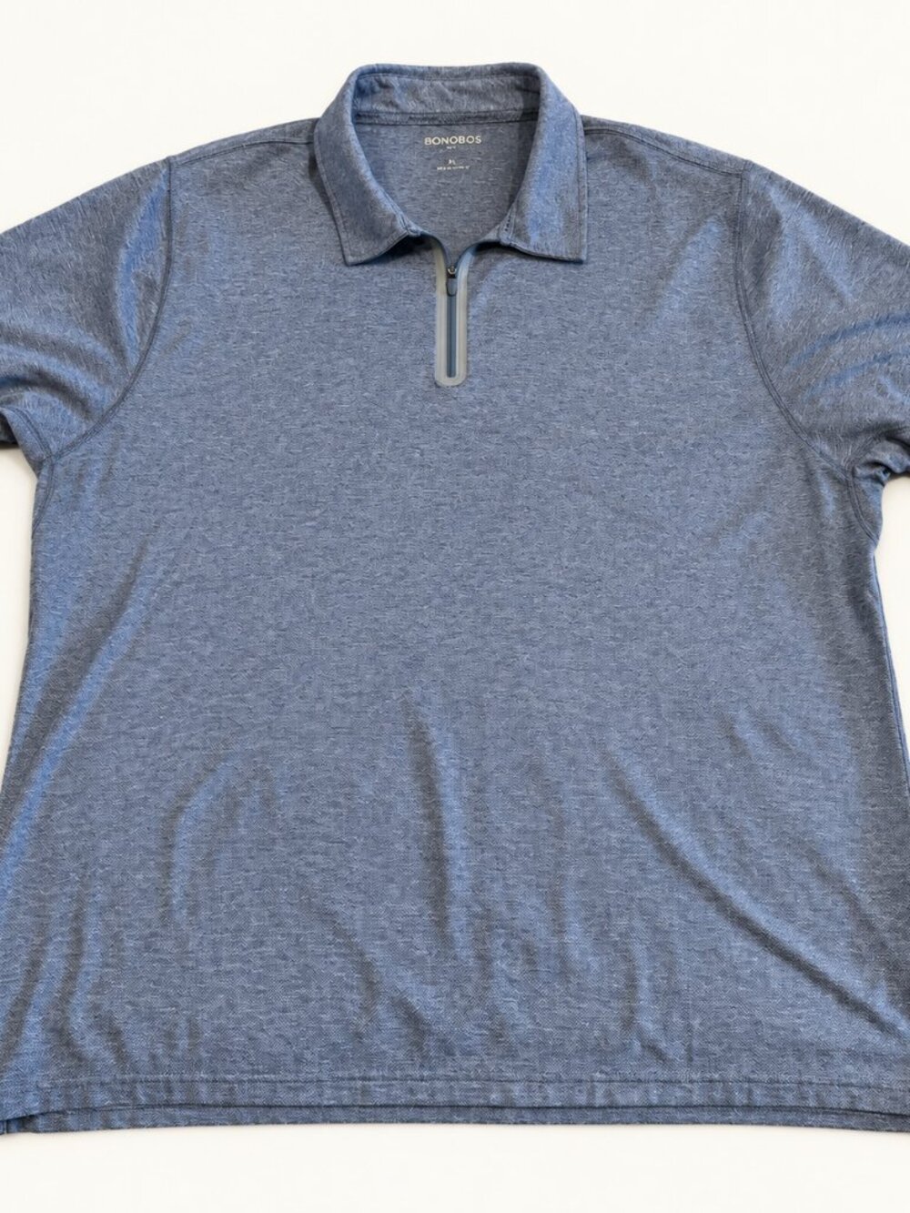 Bonobos All Day Zip Golf Polo Mens XL Slim Fit Space Blue